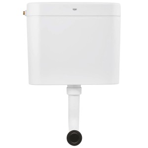 Fehér Grohe QuickFix öblítőtartály (35,6x41,4x13,4 cm) stop gombbal.