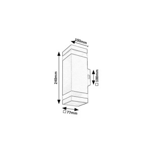 Rábalux Urfa Line kültéri fali lámpa antracit LED 16W 3000 4000 6500K IP65