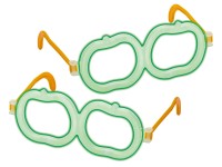 Világító rudas szemüveg alma 2 db zöld