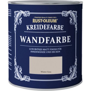 Rust-Oleum krétafesték falfesték, téli szürke, 1 literes doboz.