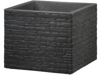 Scheurich Muretto virágtartó 38 cm x 38 cm Stony Black Scheurich Muretto virágtartó 38 cm x 38 cm Stony Black