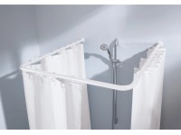 Kleine Wolke univerzális zuhanyfüggönyrúd fém fehér Kleine Wolke univerzális zuhanyfüggönyrúd fém fehér