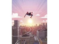 Komar nemszőtt fotótapéta Marvel Spider-Man Swinging Through The Air rózsaszín