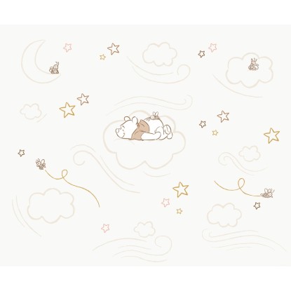 Komar nemszőtt fotótapéta Disney Winnie the Pooh Sleepy Little Bear bézs