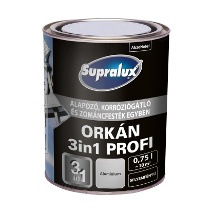 Supralux orkán 3in1 profi selyemfényű zománcfesték alumínium 0,75 l