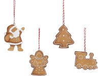 House of Season karácsonyfadísz mézeskalács 7,5 cm barna több kivitelben House of Season karácsonyfadísz mézeskalács 7,5 cm barna több kivitelben