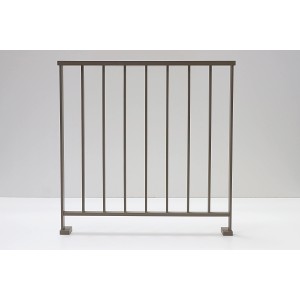 Dieda Linus korlátszett, alumínium, taupe színű, 1000x1000 mm, függőleges rudakkal.