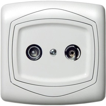 Mentavill TV-csatlakozó Ton csillagpontos fehér