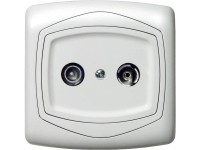 Mentavill TV-csatlakozó Ton csillagpontos fehér