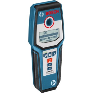 Bosch Professional GMS 120 fémdetektor fém, vezetékek és fa lokalizálásához.
