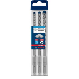 Bosch Expert SDS plus-7X kalapácsfúró készlet, 3 darabos, fúrókalapácsokhoz. Fúrók betonhoz és vasbetonhoz.