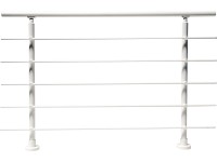 Dieda korlátkészlet fehér alumínium vízszintes kör keresztmetszetű rudak 100 cm