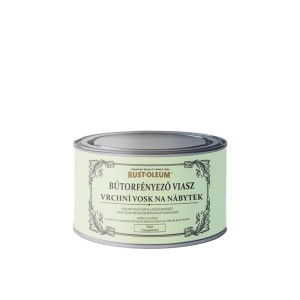 Rust-Oleum bútorviasz doboz, átlátszó, bútorápoláshoz.
