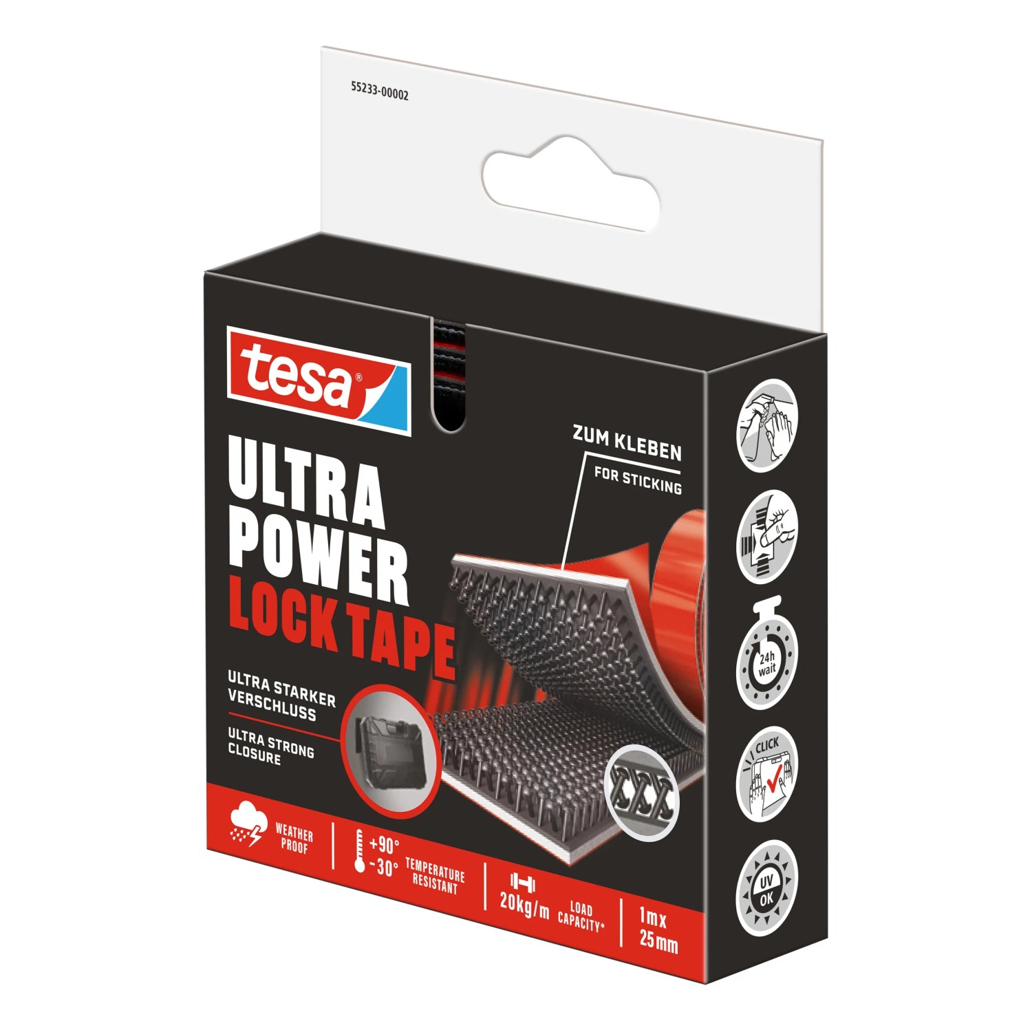 Tesa R100 Lock tesa Ultra Power Lock tape extra erős rögzítőszalag 1 m x 25 mm