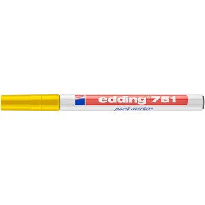 Sárga Edding 751 festékmarker fedő feliratozáshoz.