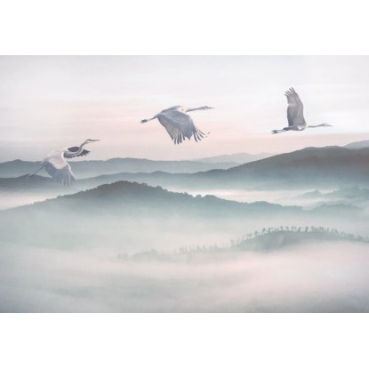 Komar vlies fotótapéta Mystic Cranes 400 cm x 280 cm