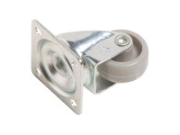 Önbeálló bútorgörgő lemezzel és puha kerékkel, 30 mm, 30 kg Önbeálló bútorgörgő lemezzel és puha kerékkel, 30 mm, 30 kg