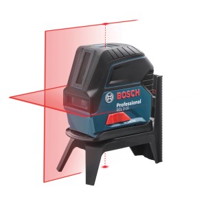 Bosch Professional GCL 2-15 vonalas lézer vízszintes és függőleges lézersugárral.