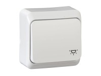 Prima Egypólusú nyomókapcsoló lámpajellel 10A fehér