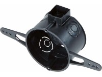 ISO fekete kapcsolódoboz átmérő: 60 mm szegezőléccel ISO fekete kapcsolódoboz átmérő: 60 mm szegezőléccel