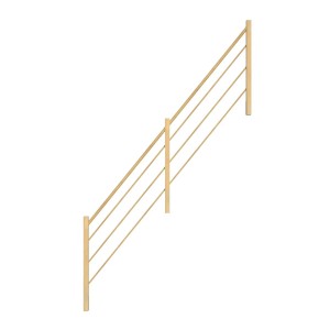 StarWood fa design jobb oldali korlát lucfenyőből, korláttal és korlátoszlopokkal.