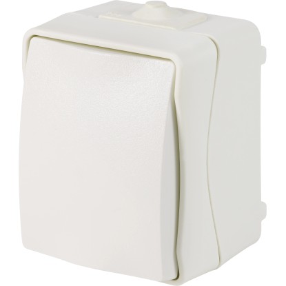 Nedves helyiségekben használható ki-/váltókapcsoló IP44 fehér