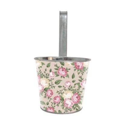Cink függő kaspó Pink-Flower kerek kúpos D13 x Ma11,5/25cm