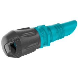 Gardena 90°-os szórófej Micro-Drip-rendszerekhez, ágyások sarkainak és széleinek öntözéséhez.