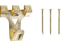 LUX-TOOLS faliakasztó 4-es méret sárgaréz bevonatú 5 darab