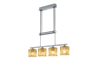 Trio Garda függő lámpa 4-es 150 cm matt nikkel - arany