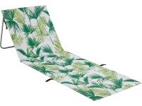 Palmelo napozóágy acél vázzal 42 cm x 51 cm x 153 cm levél mintás