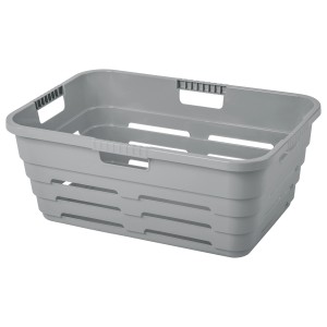 Tontarelli Maya szennyestartó kosár, 33,5 l, Nordic Grey, műanyag, négy fogantyúval.