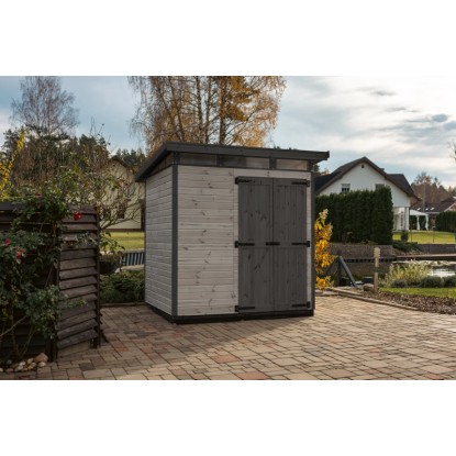 Upyard kerti ház Strongbox L alappal 203 cm x 163 cm szürke FSC®