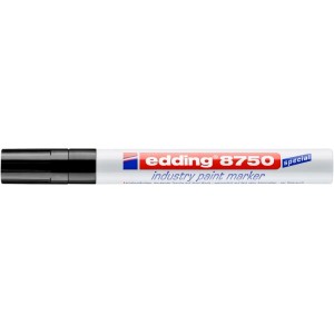 Edding 8750 festékmarker, fekete, ipari és kézműves használatra.