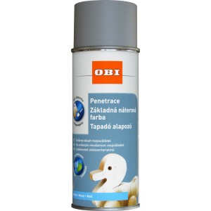 Szürke alapozó spray OBI-tól.