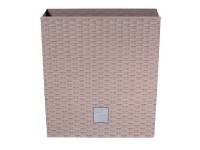 Prosperplast virágcserép belső cseréppel Rato Low 17 cm Mocca