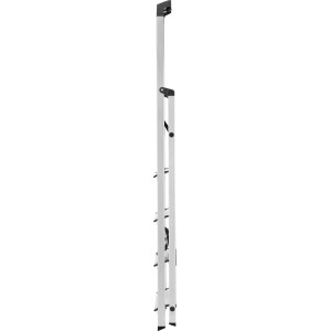 Összecsukott, 5 fokos alumínium háztartási létra, ideális 297 cm magasságig.