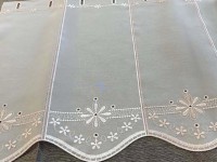 Vitrázsfüggöny V/4915 45 cm magas fehér méteráru