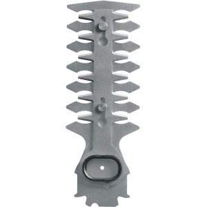 Bosch pótalkatrész cserjeolló kés EasyShear-hez, ezüst színű fém, közelkép.