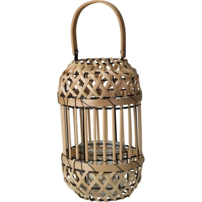 Nyárfa lámpás fogantyúval 18 cm x 31 cm natúr