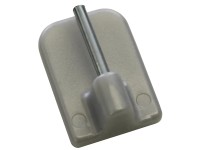 Gardinia öntapadós vitrázsakasztó 11 mm magas ezüst