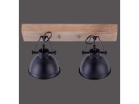 Samia fali- és mennyezeti lámpa fekete 2 izzós E14 IP20