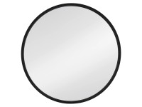 Kerek tükör fekete fém kerettel 30 cm x 30 cm