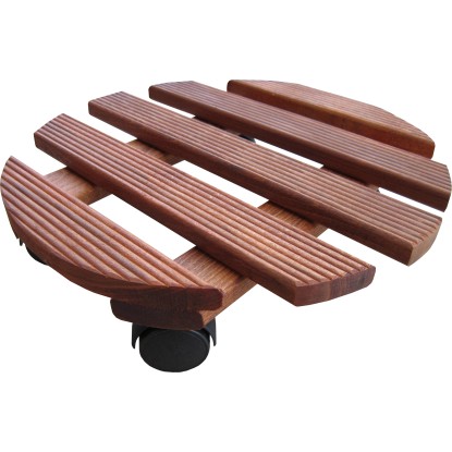 Gurulós virágtartó mahagóni-bükk kerek átmérő: 30 cm