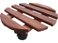 Gurulós virágtartó mahagóni-bükk kerek átmérő: 30 cm