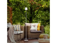 Just Light akkumulátoros LED-es állólámpa Euria fehér 125 cm x 16 cm átmérő