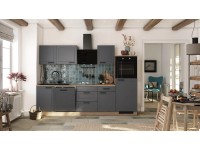 Flex-Well Exclusiv konyha 2327-000 Romeo 280 cm antracit matt-Cosmopolitan tölgy Flex-Well Exclusiv konyha 2327-000 Romeo 280 cm antracit matt-Cosmopolitan tölgy