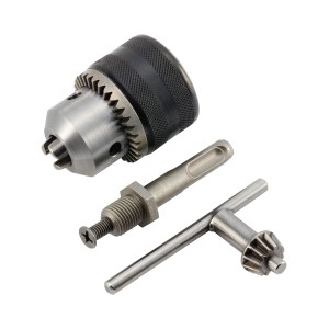 LUX R 13 mm-es fogaskoszorús fúrótokmány készlet SDS-Plus adapterrel fúrókhoz és fúrókalapácsokhoz.