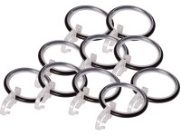 Függönykarikák ráncszedő akasztóval fekete 25 mm Függönykarikák ráncszedő akasztóval fekete 25 mm