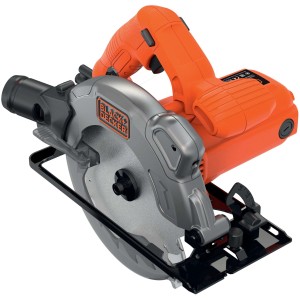 Black+Decker CS1250LA kézi körfűrész 2 fűrészlappal, 1250 W teljesítmény.